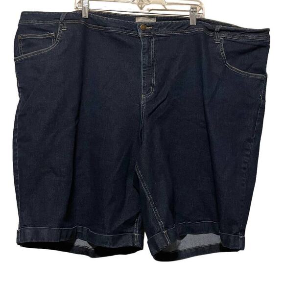 Woman Within Dark Wash Denim Plus Size Shorts